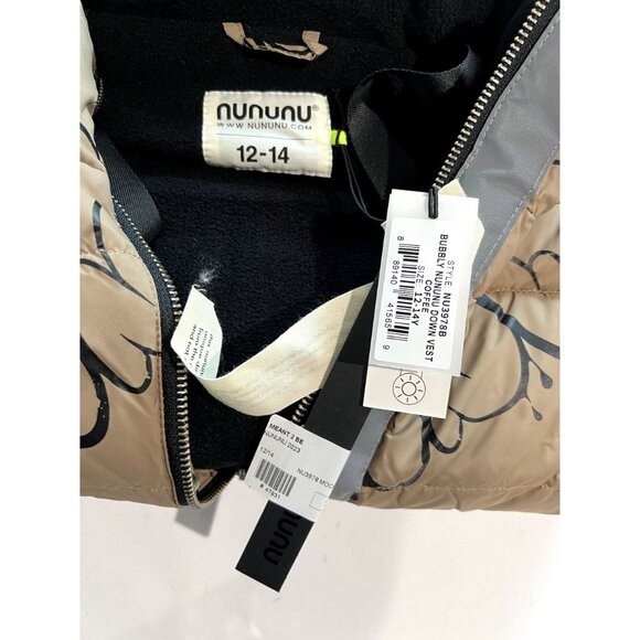 Nununu Bubbly Down Vest in Coffee - Picture 4 of 4